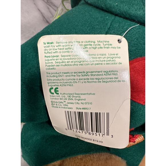 VINTAGE NWT Paddington Bear 17" Plush Book Set Sears 1996 Holiday Teddy - Picture 3 of 11